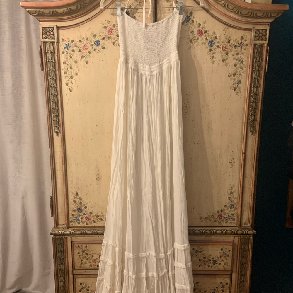 Free People White Strappy Back Maxi Dress - Picture 3 of 15